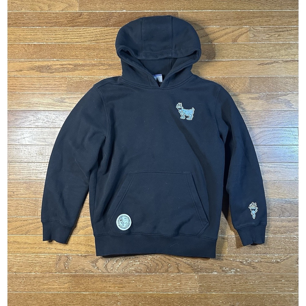 GOAT USA OG Kids Hoodie Youth Large Black Pullover Hooded Sweatshirt GU-0300